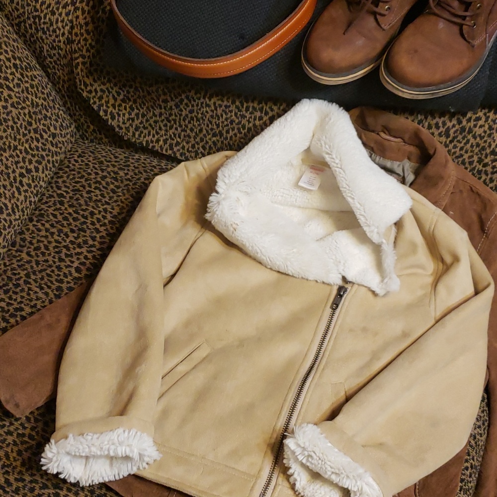 GYMBOREE plush tan jacket sz M 7-8